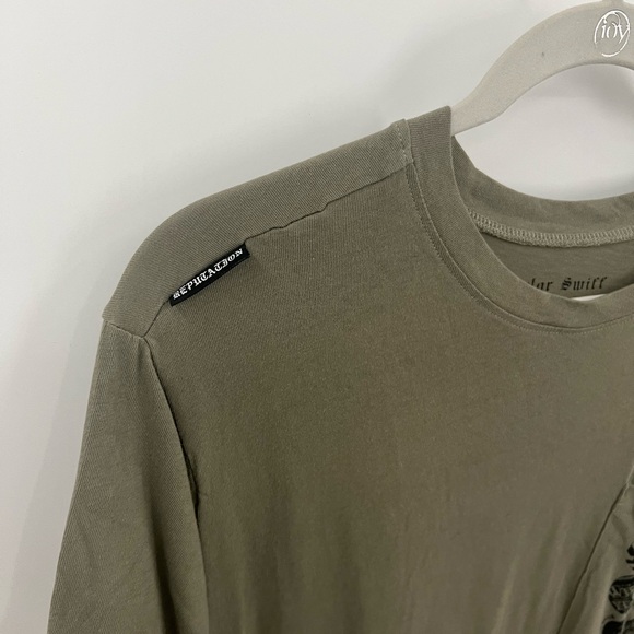 Taylor Swift Reputation tour army green snake print tee - Picture 3 of 8